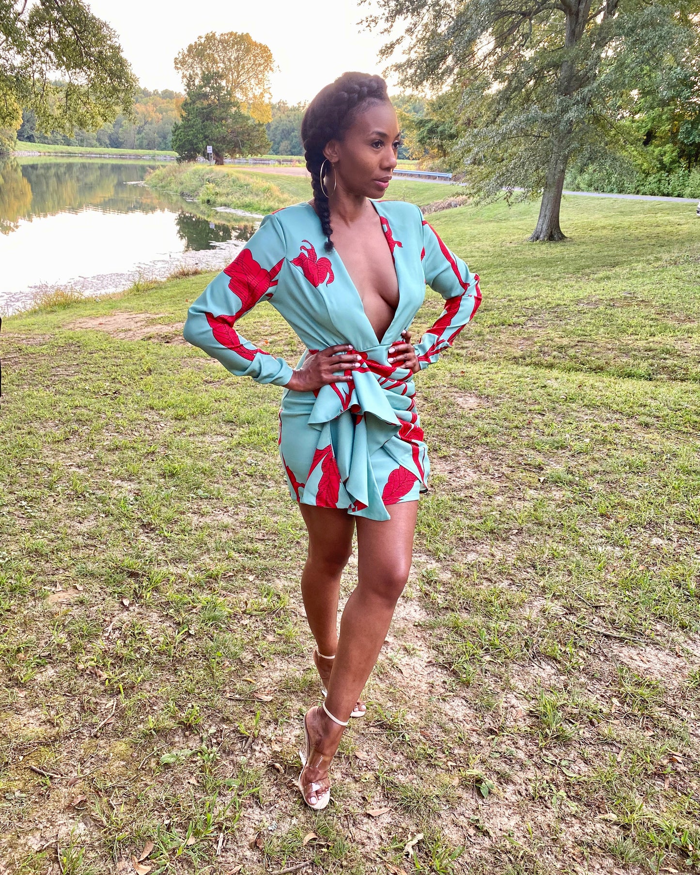 Courtney Draped Hem Dress