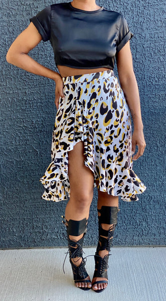 Christina Flirty Leopard Skirt