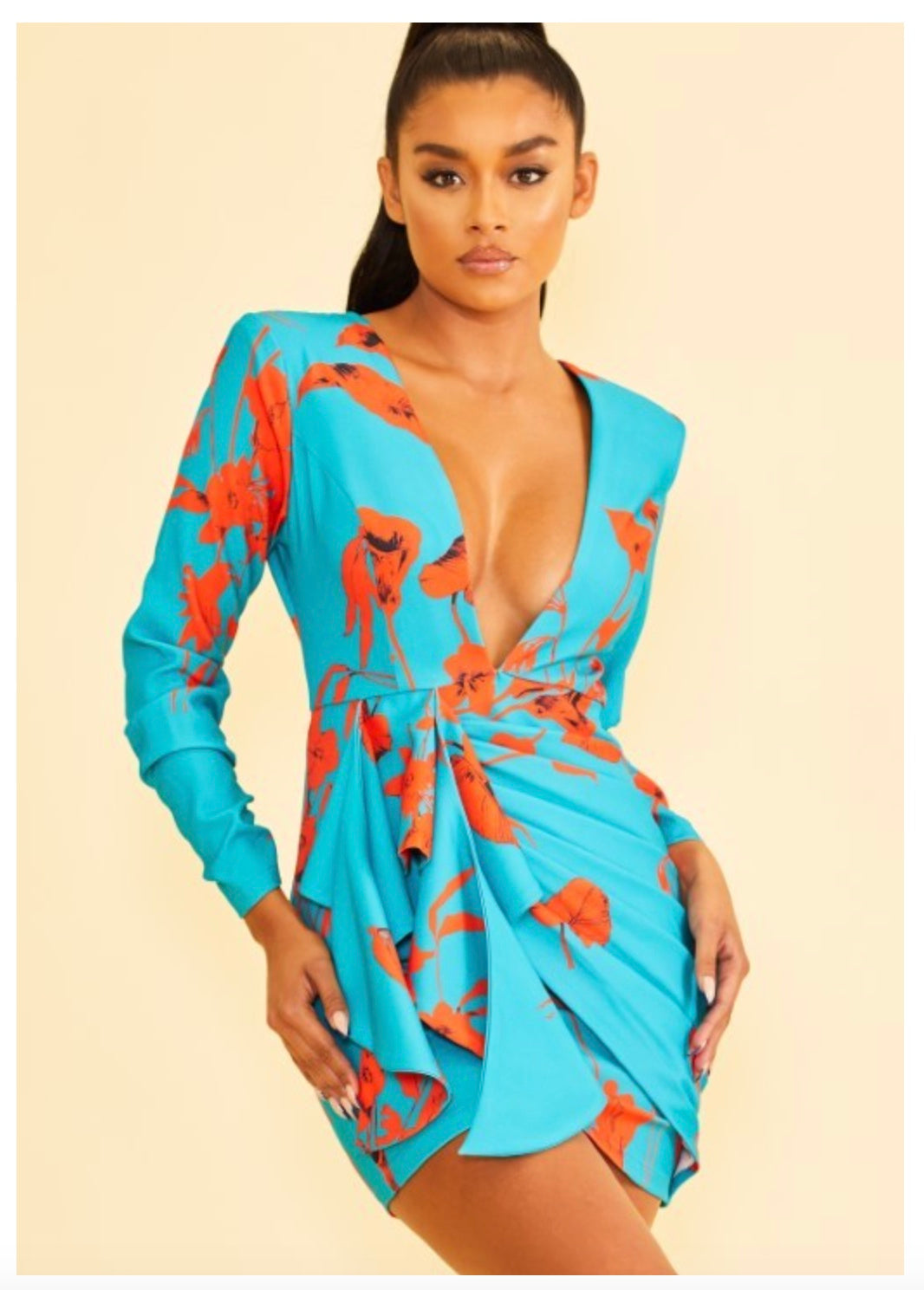 Courtney Draped Hem Dress