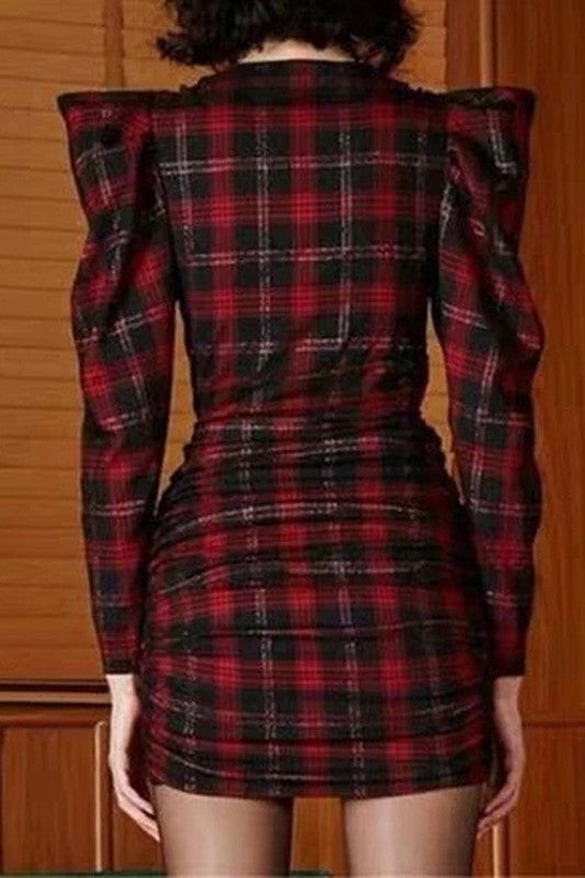 Valentina Plaid Mini Dress