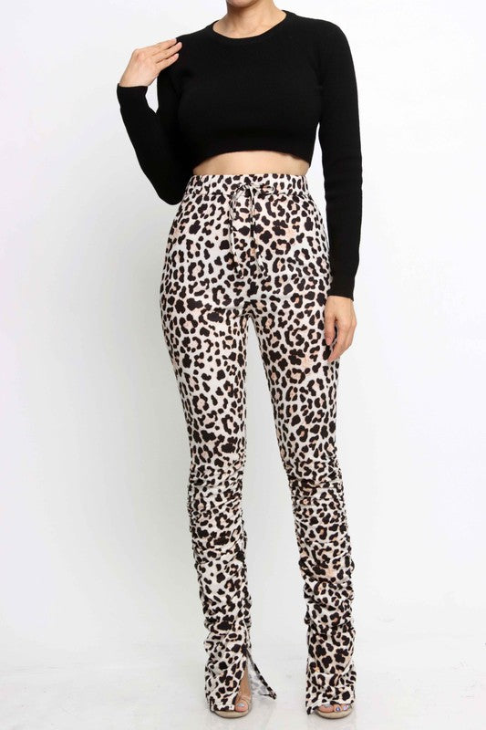 Cheetah Stacked Pants