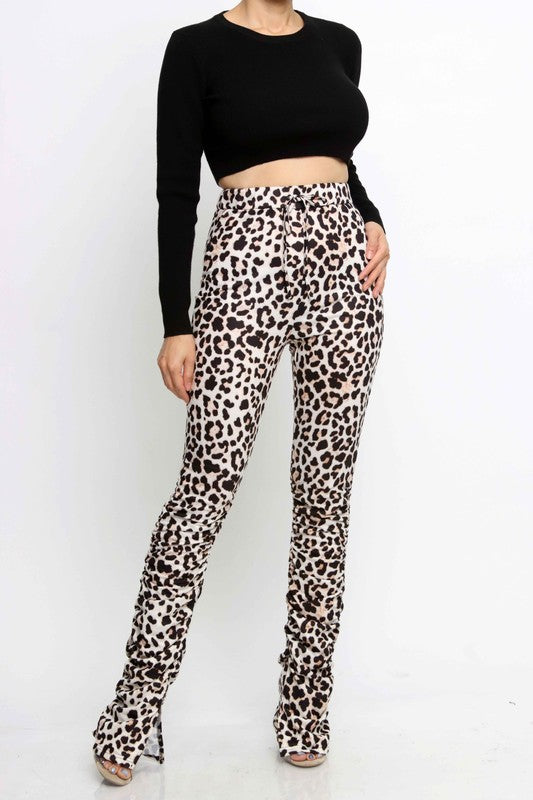 Cheetah Stacked Pants