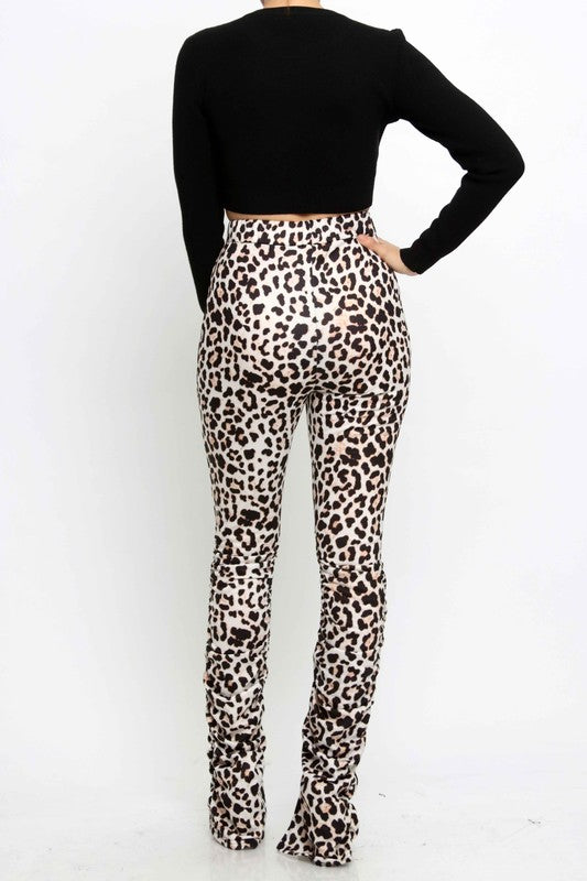 Cheetah Stacked Pants