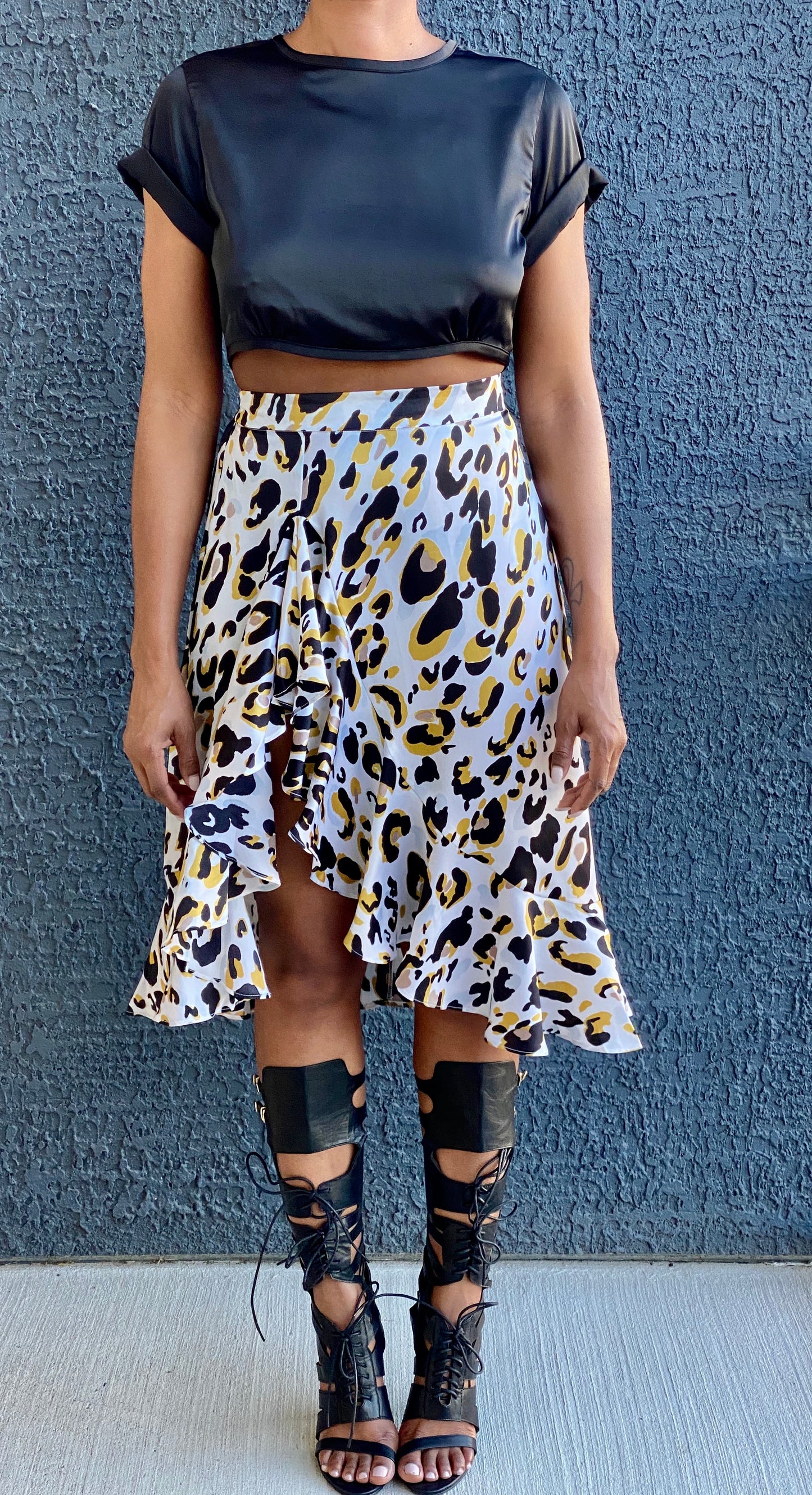 Christina Flirty Leopard Skirt